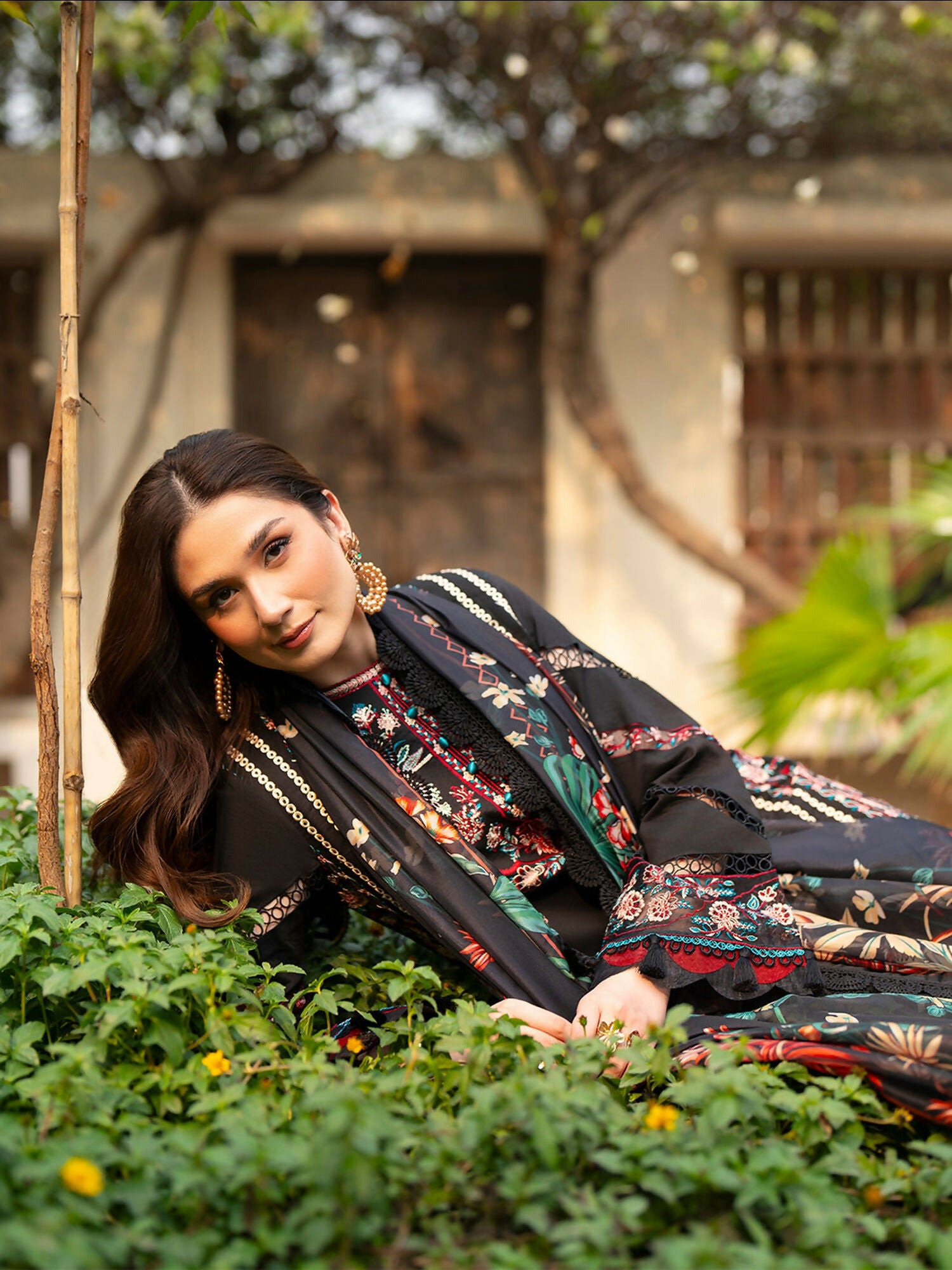 Mahnur Angan Lawn'26 Embroidered Stitched 3-Piece Suit-AN-007