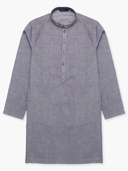 Velvour Boys Cotton Embroidered Stitched Kurta-VB201-B