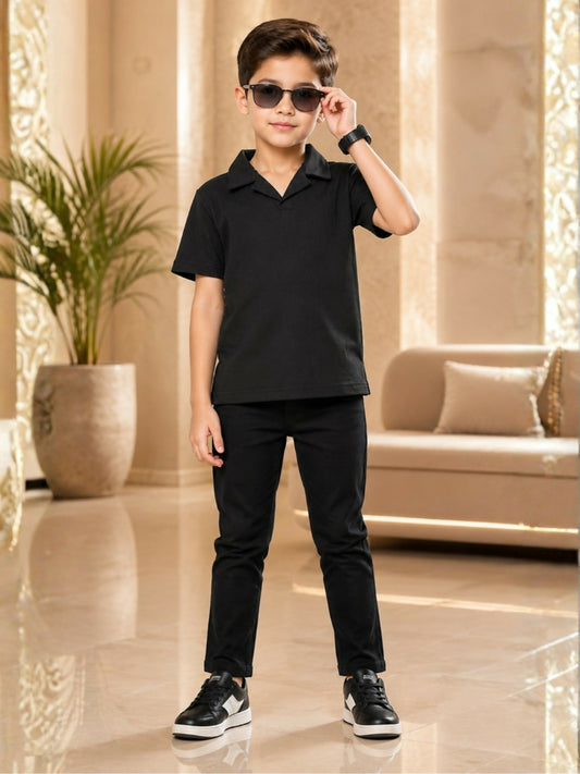 Velvour Boys Polyester Polo Shirt-VP29-B