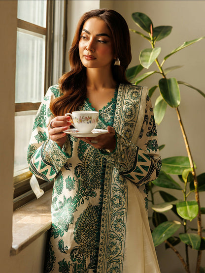 Mahnur Leila Lawn'26 Embroidered Unstitched 3-Piece Suit-L-14