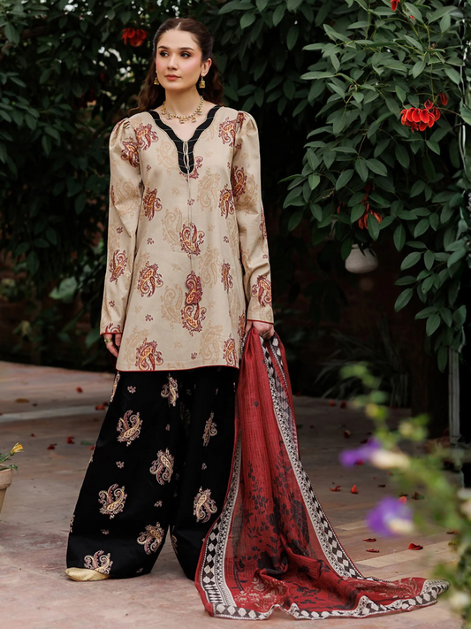 Panache Apparel Noor Mahal Cotton Printed Stitched Suit-NoorZaiba
