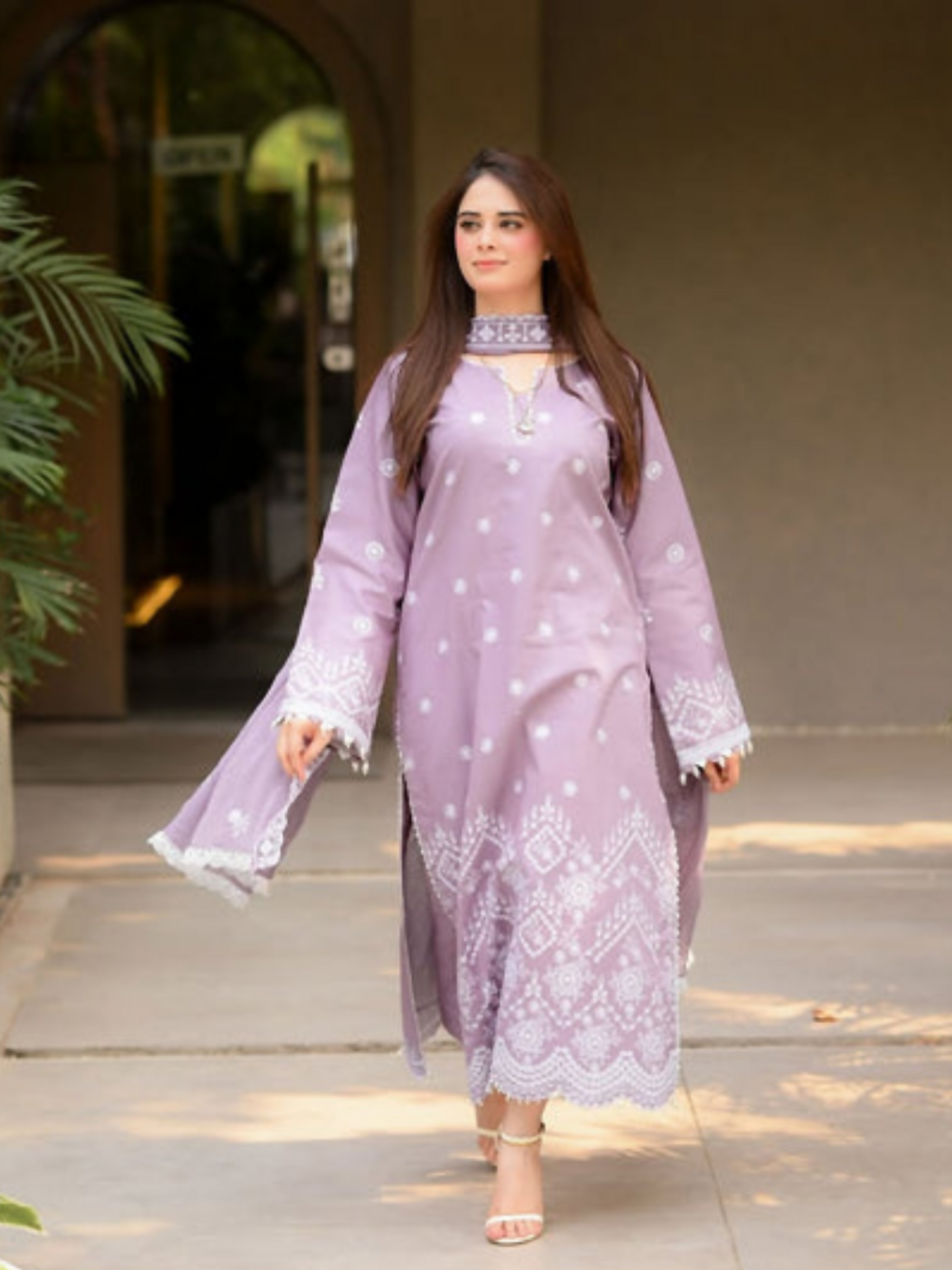 Tawakal Closet Cotton Embroidered Stitched 3-Piece Suit-Sarah