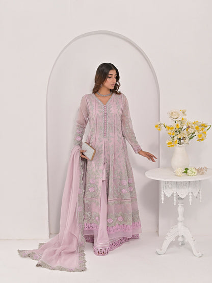 Farooq Hameed Studio Pariza Lux Festive'25 Khaadi Net Embroidered Stitched 3-Piece Suit-Sibel