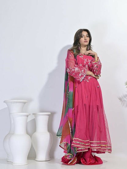 Ruby's Couture Festive Fall'25 Net Embellished Stitched 3-Piece Suit-Naza