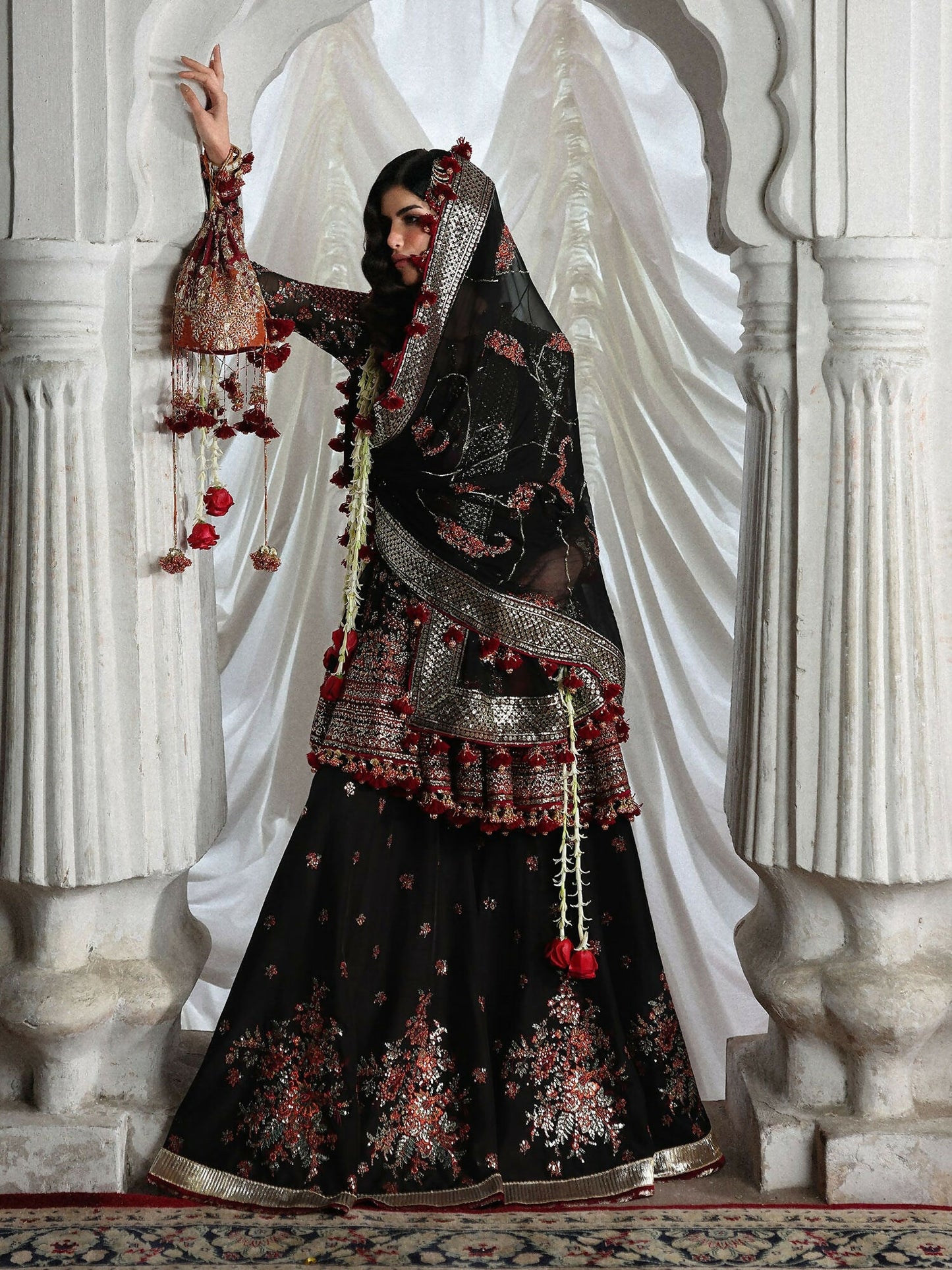 Hussain Rehar Festive Unstitched'26 Chiffon Embroidered 3-Piece Suit-Siyara