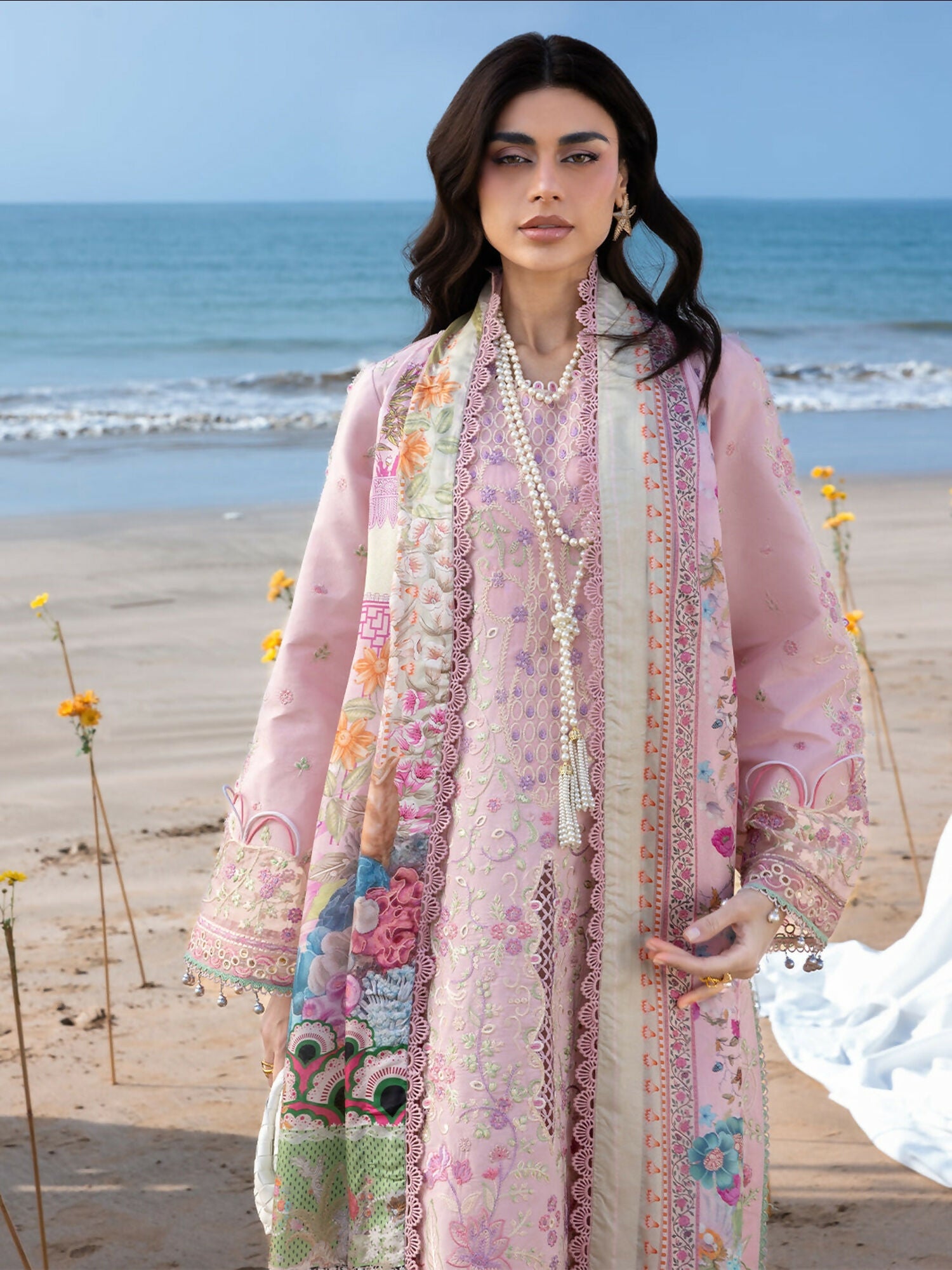 Mahnur Sirene Luxury Lawn'26 Embroidered Unstitched 3-Piece Suit-S-12