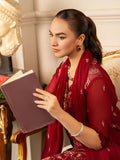 Hemstitch Chiffon Embroidered Stitched 3-Piece Suit-Melina