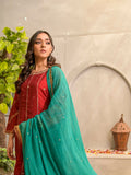 Ruby's Couture Poshak Silk Embellished Stitched 3-Piece Suit-Maharani