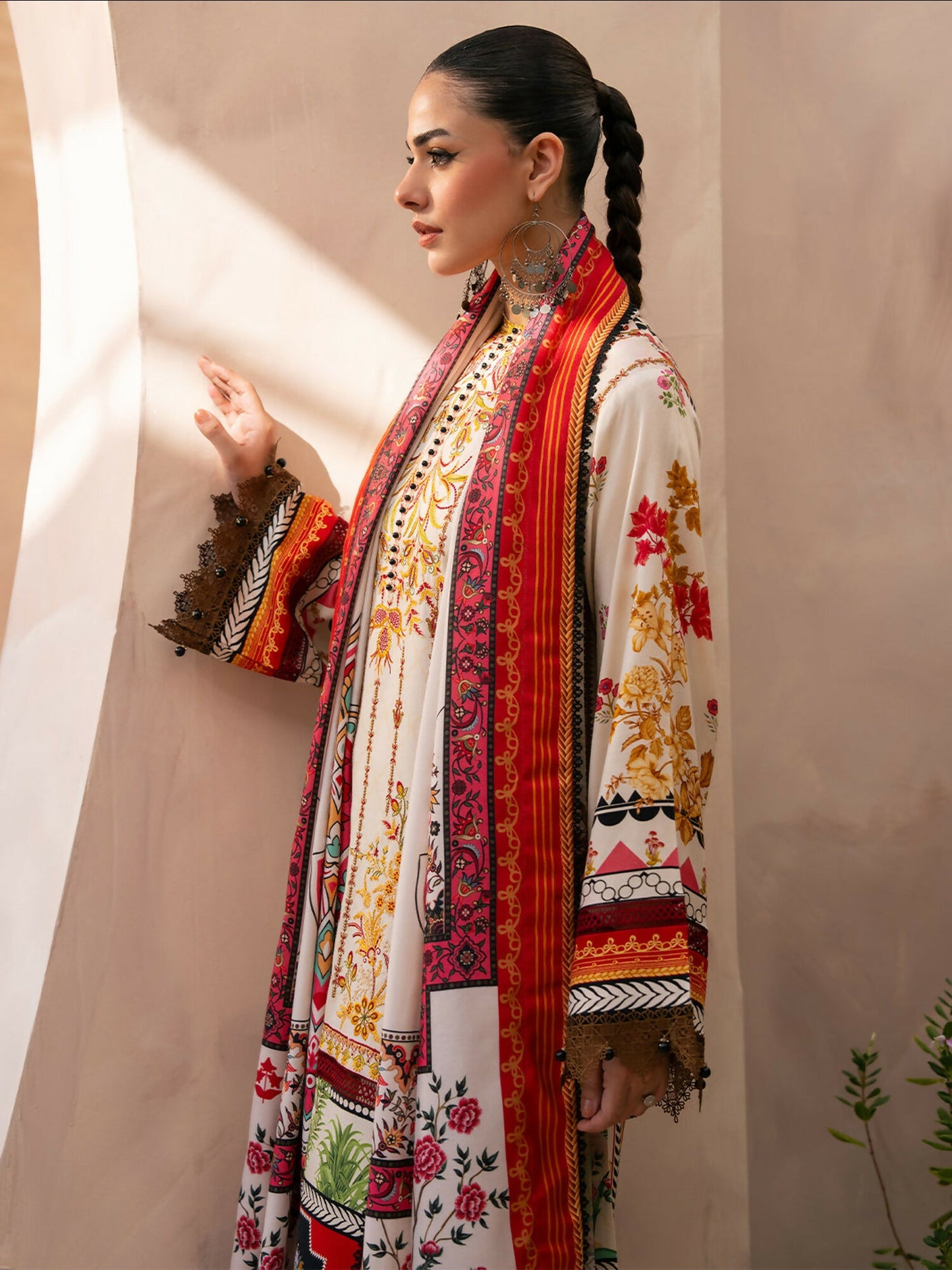 Binilyas Kotrai Embroidered Unstitched 3-Piece Suit-794-A