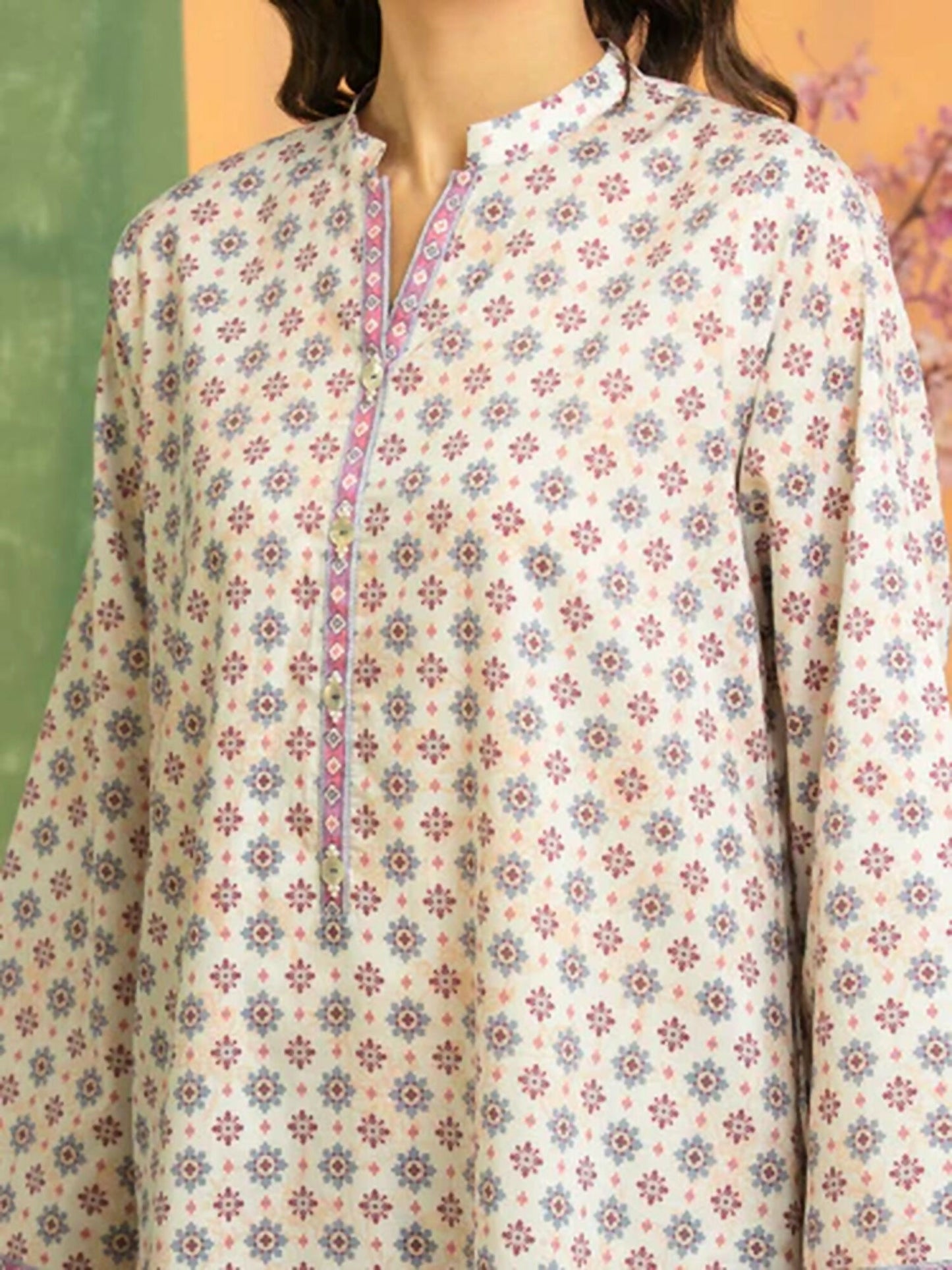 Edenrobe Allure Summer Lawn Printed Unstitched 3-Piece Suit-EWU5A1-35188