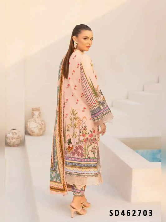 Gul Ahmed Maira Khaddar Printed Unstitched 3-Piece Suit-Desert Sand