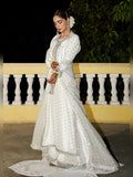 Hussain Rehar Luxury Pret Eid'23 Raw Silk Embellished Stitched 3-Piece Suit-Misty
