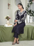 Stylish Collection Aaraish Linen Embroidered Stitched 2-Piece Suit- Blue Garnet