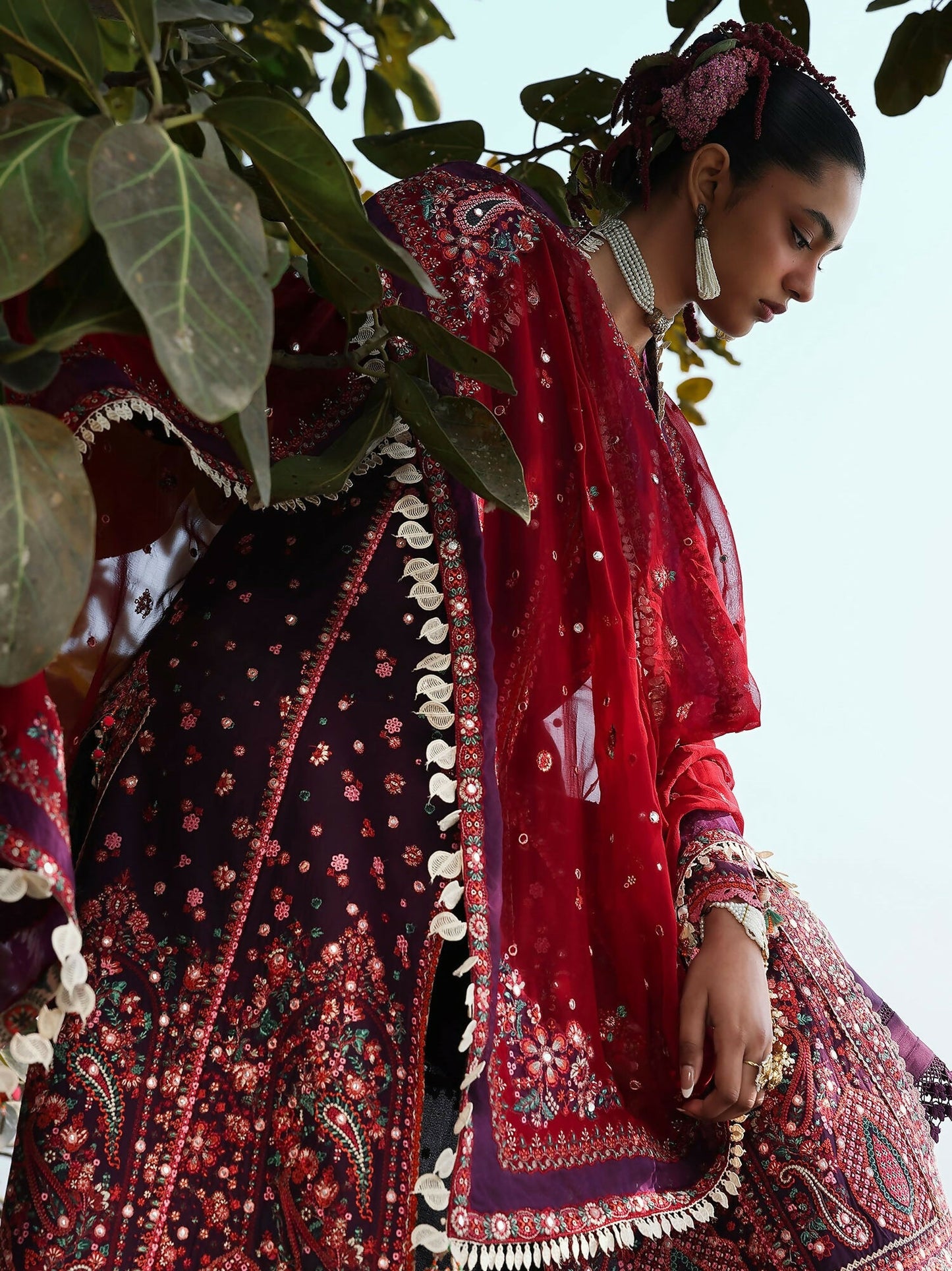 Hussain Rehar Luxury Lawn'26 Eid Edit Embroidered Unstitched 3-Piece Suit-Nihdi