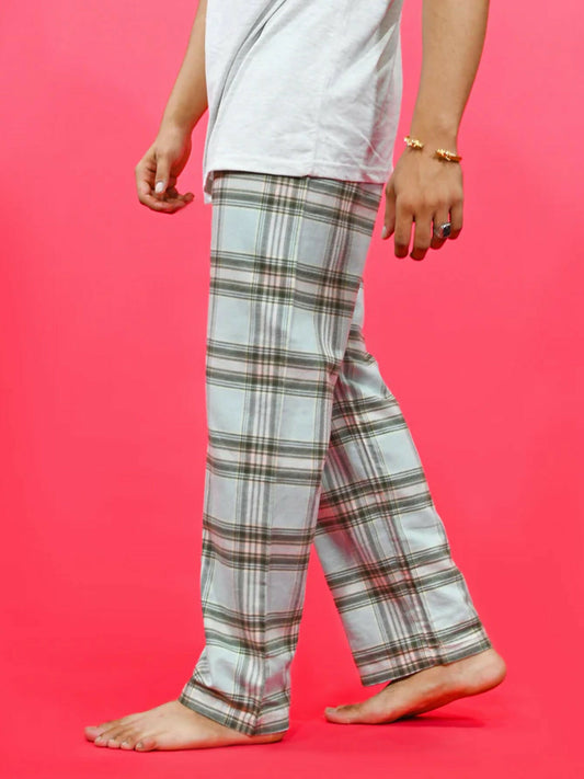 Funky's Printed Checked Loungewear Trouser-14622