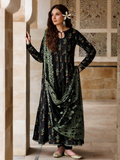 Black Panache Apparel Noor Mahal Cotton Printed Stitched Suit-Roshina