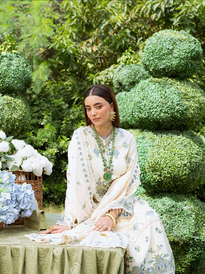 Mahnur Secret Garden Karandi Embroidered Stitched 3-Piece Suit–SG-001