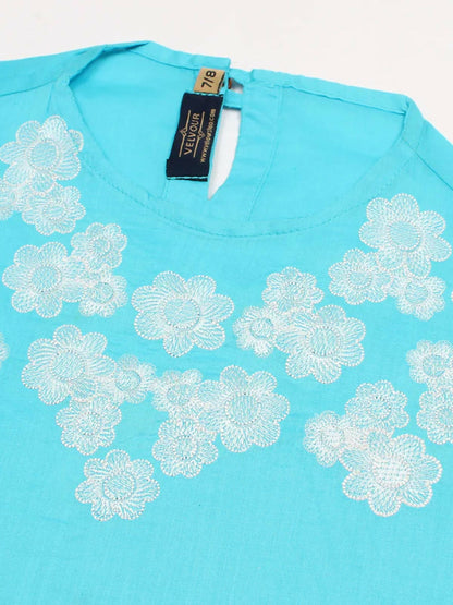 Velvour Girls Embroidered Co Ord Set -VG162-C