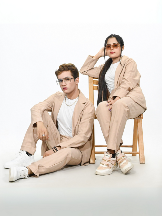 Jupiter Celebrity Self Textured Gender Neutral Skin Casual Pant Coat-14864