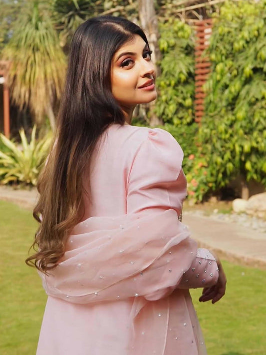 Shiza Hassan Nadia Luxury Pret Korean Raw Silk Embellished Stitched 2-Piece Suit-Serene