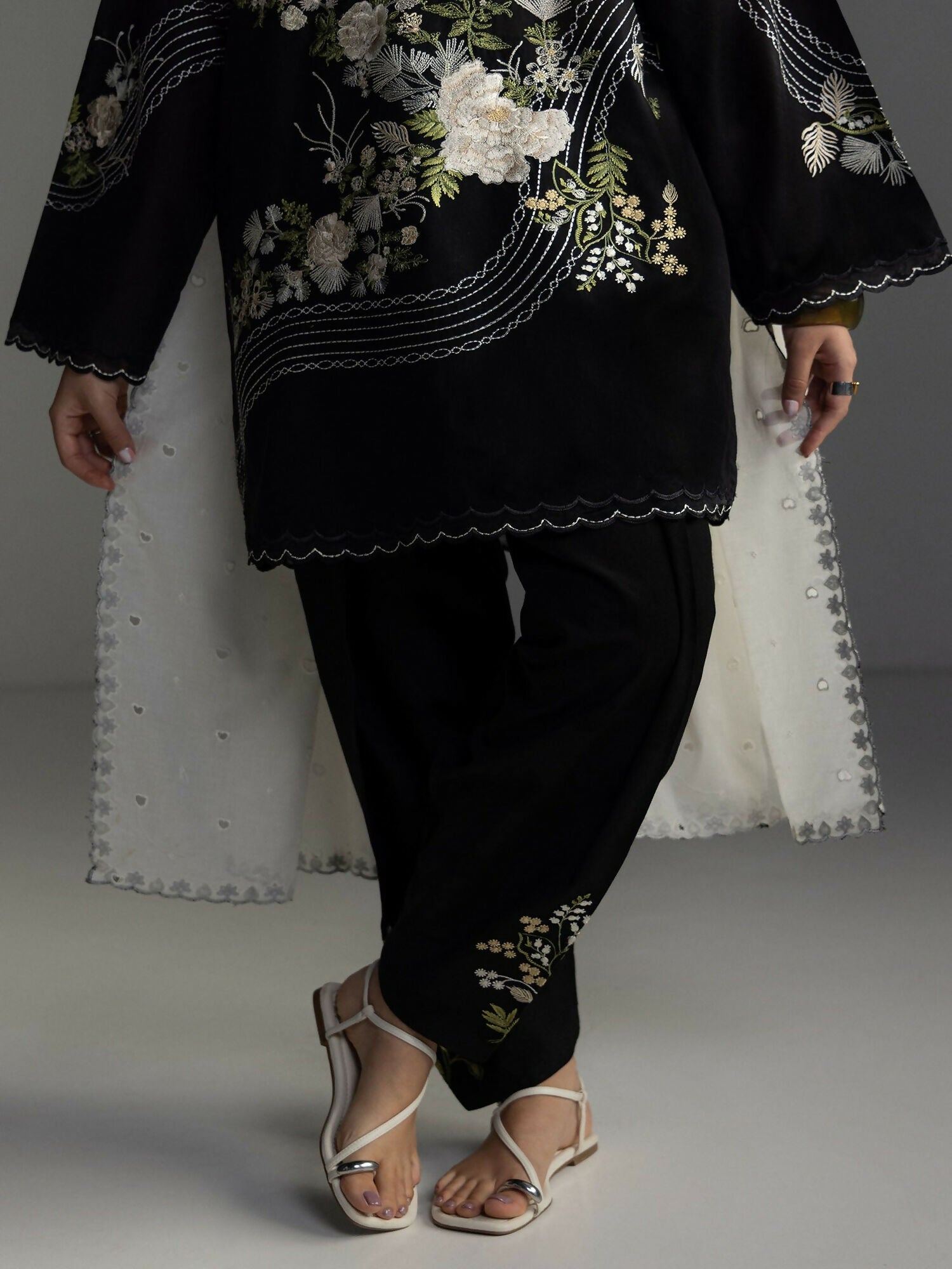 COCO by Zara Shahjahan Lawn'26 Embroidered Unstitched 3-Piece Suit-Evia-9A
