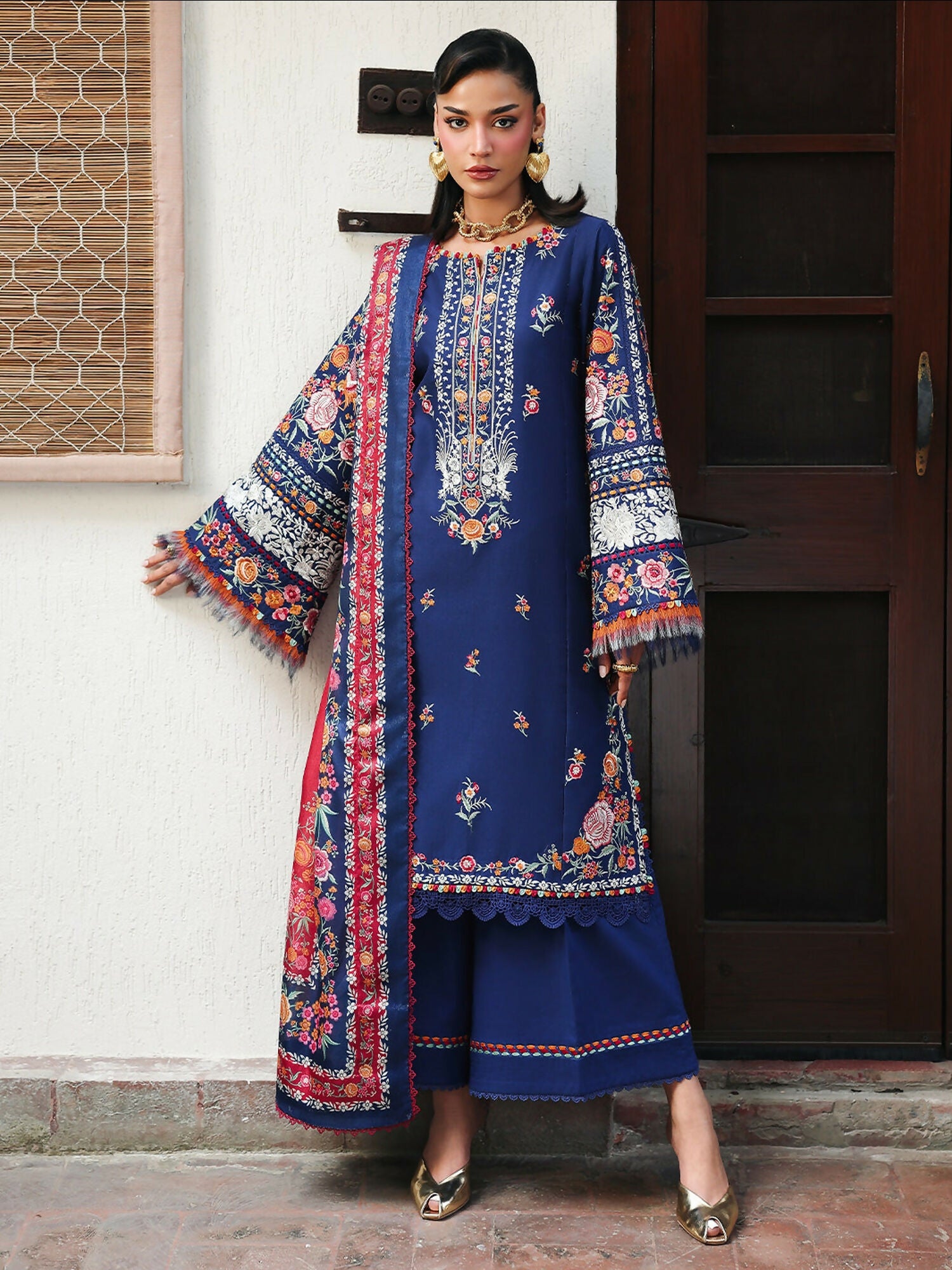 Binilyas Lumina Summer Lawn Embroidered Unstitched 3-Piece Suit-L73-A