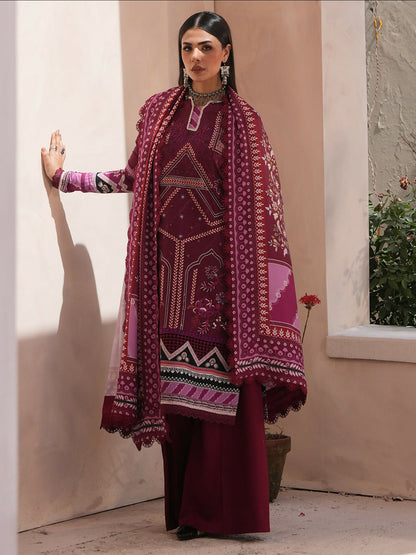 Binilyas Kotrai Embroidered Unstitched 3-Piece Suit-795-B