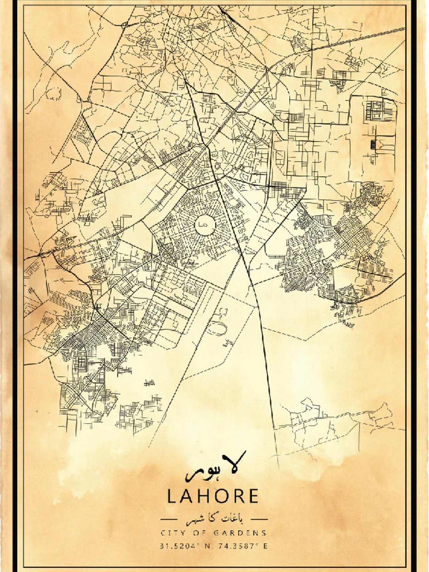 MappedPK Lahore Printed Map