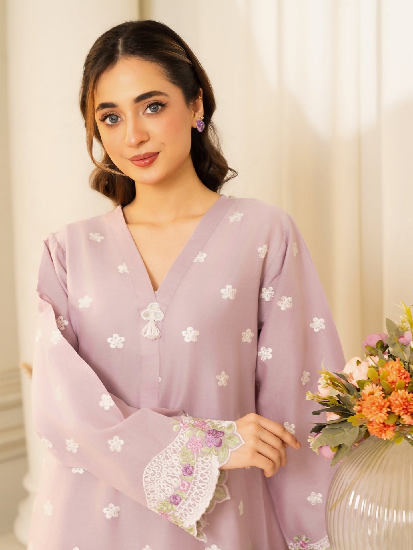 Mannat Clothing Summer Basics'25 Lawn Embroidered Stitched Suit-SB2020020