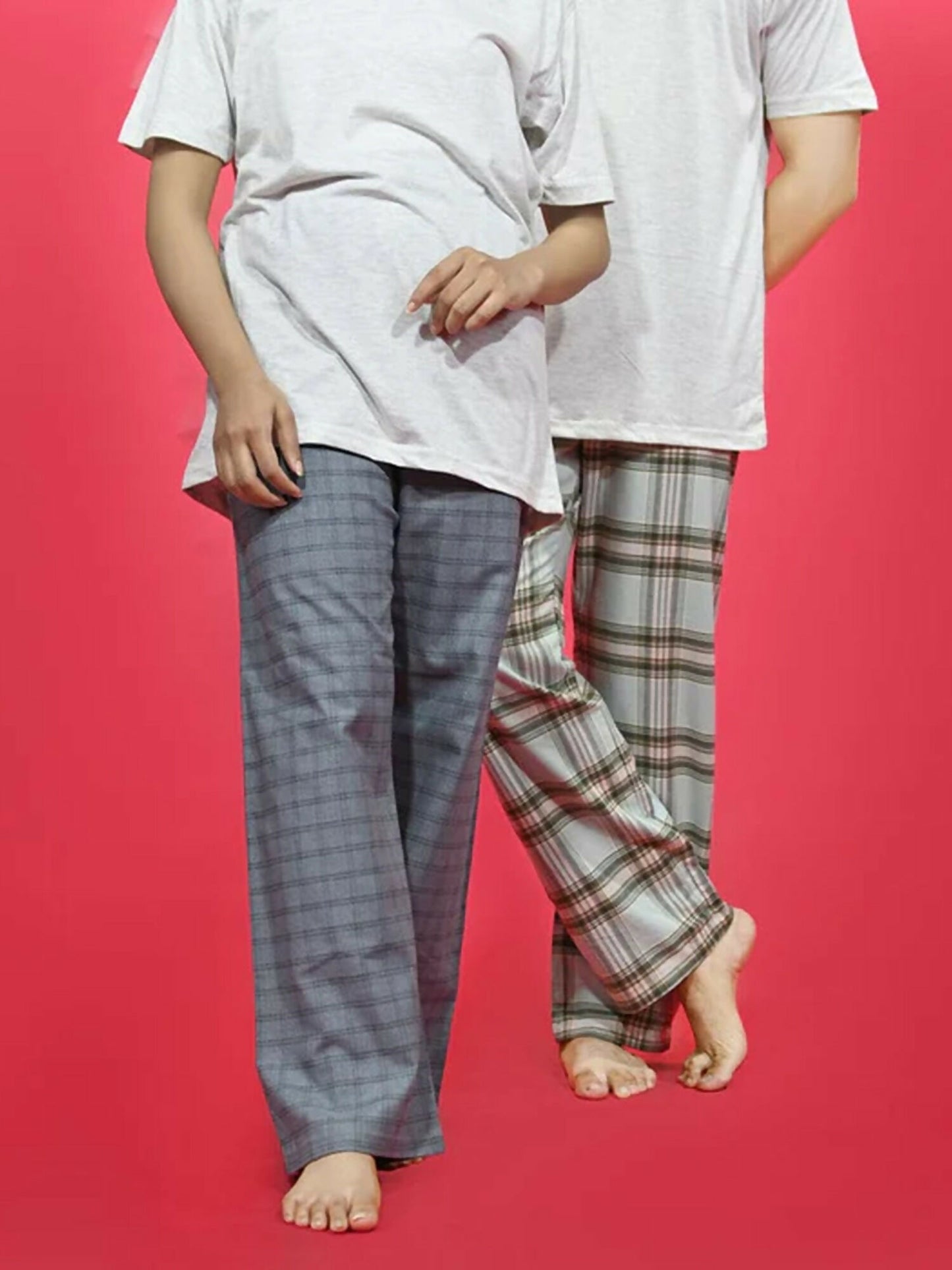 Funky's Printed Checked Loungewear Trouser-14624
