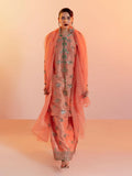Hussain Rehar Candy Soap Raw Silk Embellished Stitched 3-Piece Suit-Pesca