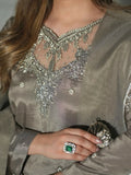 Allure By IH Luxury Pret Raw Silk Embellished Stitched 3-Piece Suit-Adeen