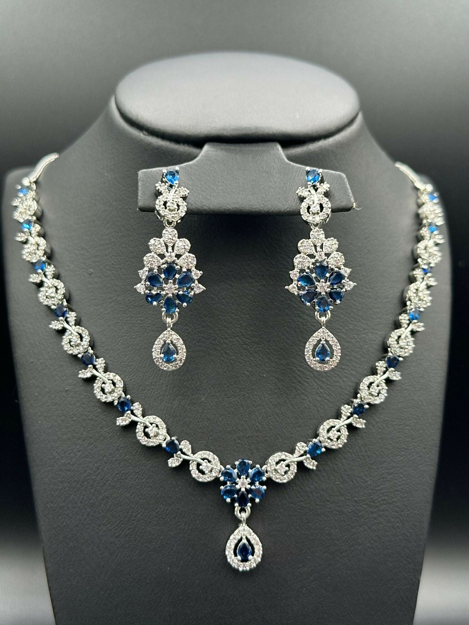 H&A Jewellery One Carat Silver Rhodium Plated Jewellery Set