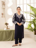 Stylish Collection Aaraish Linen Embroidered Stitched 2-Piece Suit- Blue Garnet