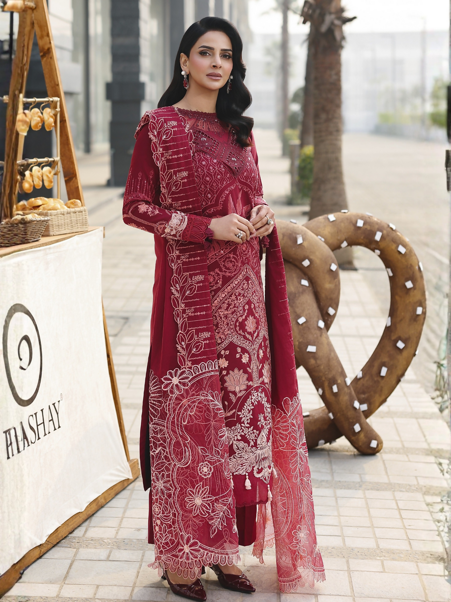 Parishay Monaco Luxury Lawn'26 Embroidered Unstitched 3-Piece Suit-MN-01