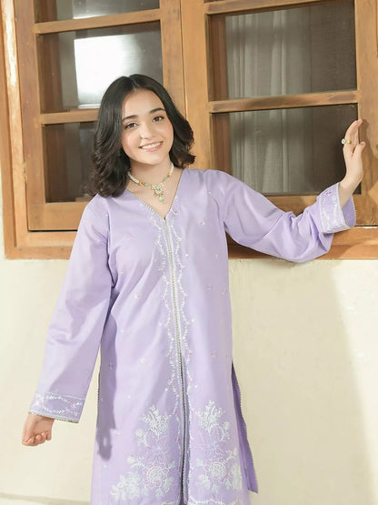 Panache Apparel Noore Eid Edit Lawn Embroidered Stitched Suit-Zuzu