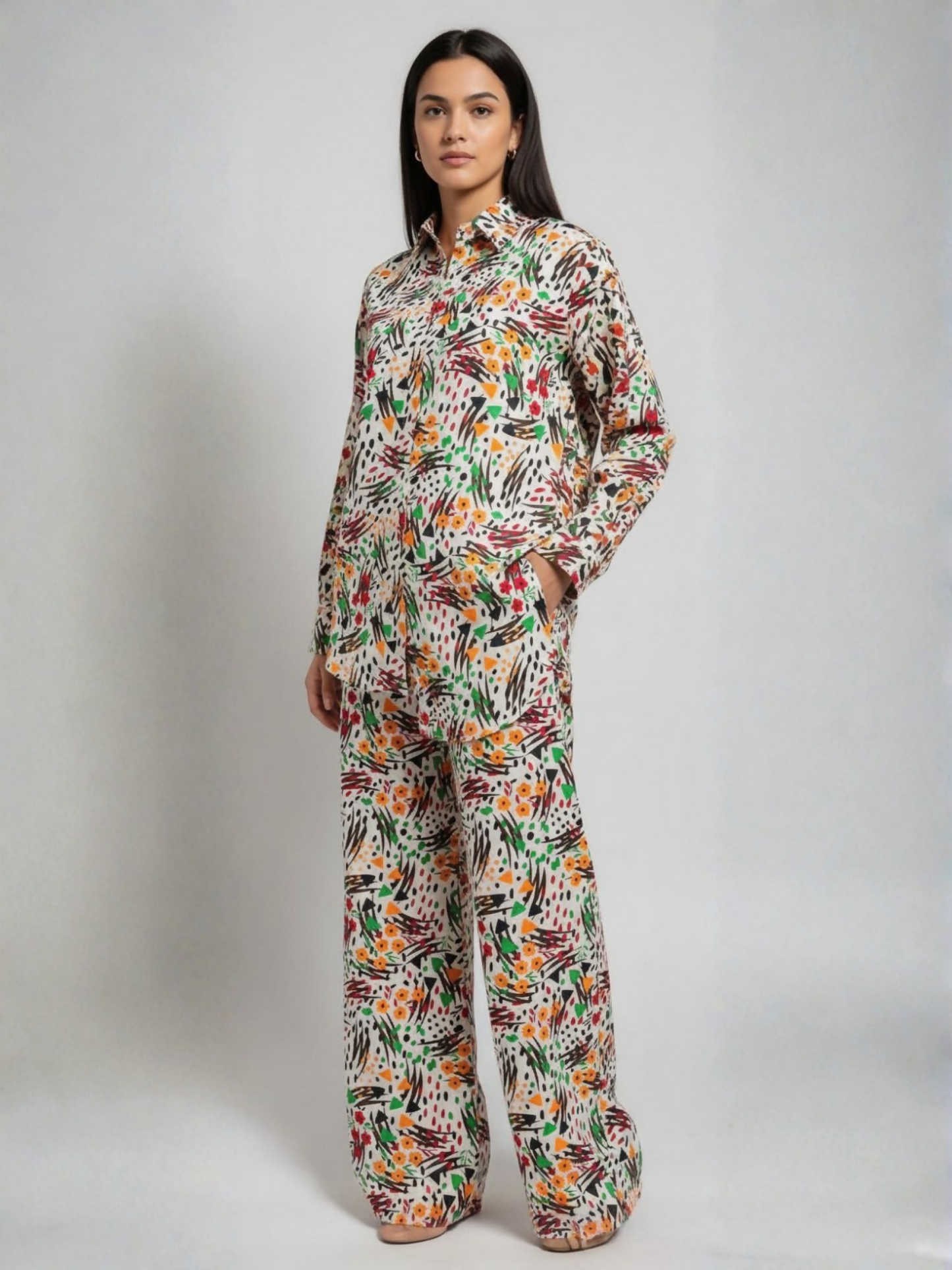 Tashu Khaddar Printed Co-Ord Set-TG-132