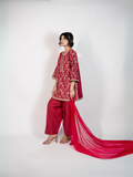 HU Studios Karam Collection Lawn Embroidered Stitched 2-Piece Suit-Red