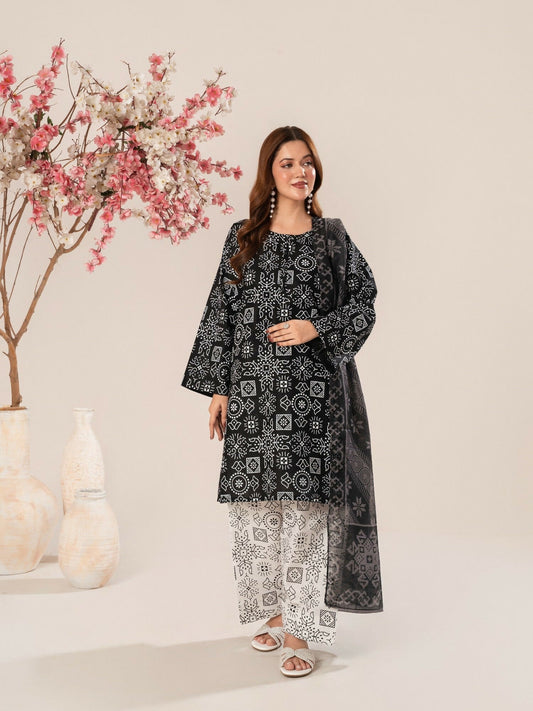 Stylish Collection Luxe Edit Cotton Printed Stitched 3-Piece Suit-Noor Jahan