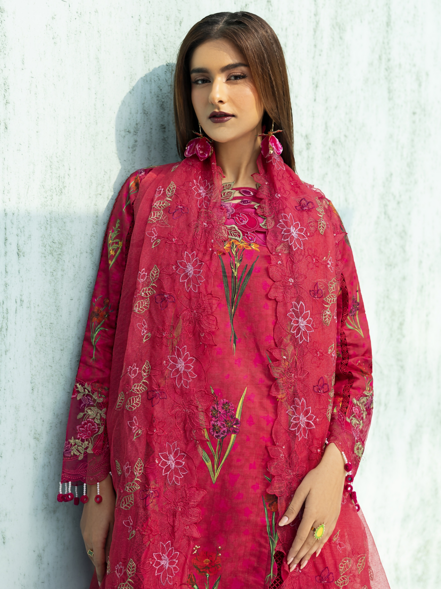 Parishay Ivy Bloom'26 Lawn Embroidered Unstitched 3-Piece Suit-IB-16