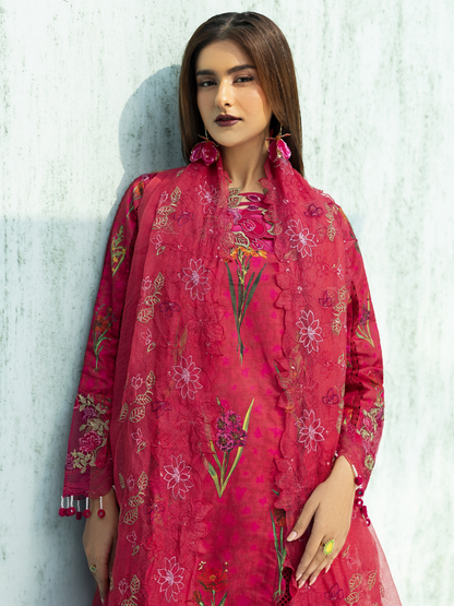 Parishay Ivy Bloom'26 Lawn Embroidered Unstitched 3-Piece Suit-IB-16