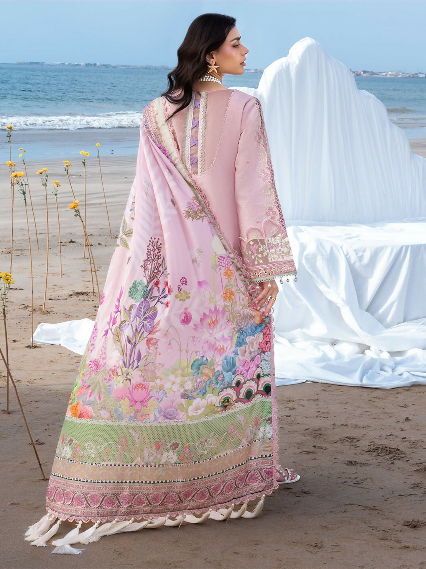 Mahnur Sirene Luxury Lawn'26 Embroidered Stitched 3-Piece Suit-S-12