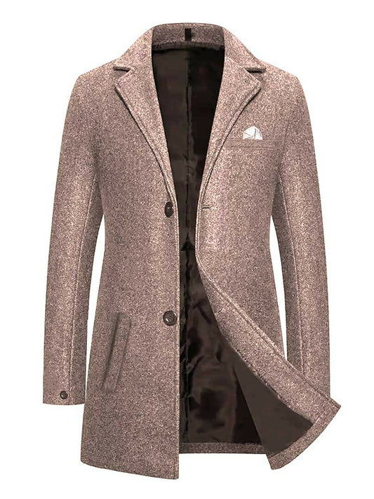 Pink ,maroon, black, blue brown Jupiter Men Woolen Imported Business Long Coat-14078