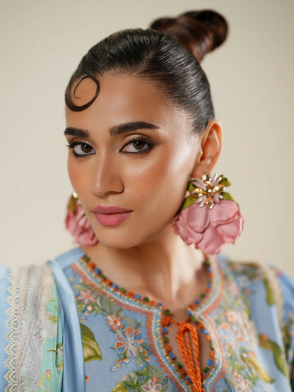 Binilyas Eres Bonita Viscose Embroidered Stitched 3-Piece Suit-1105-B