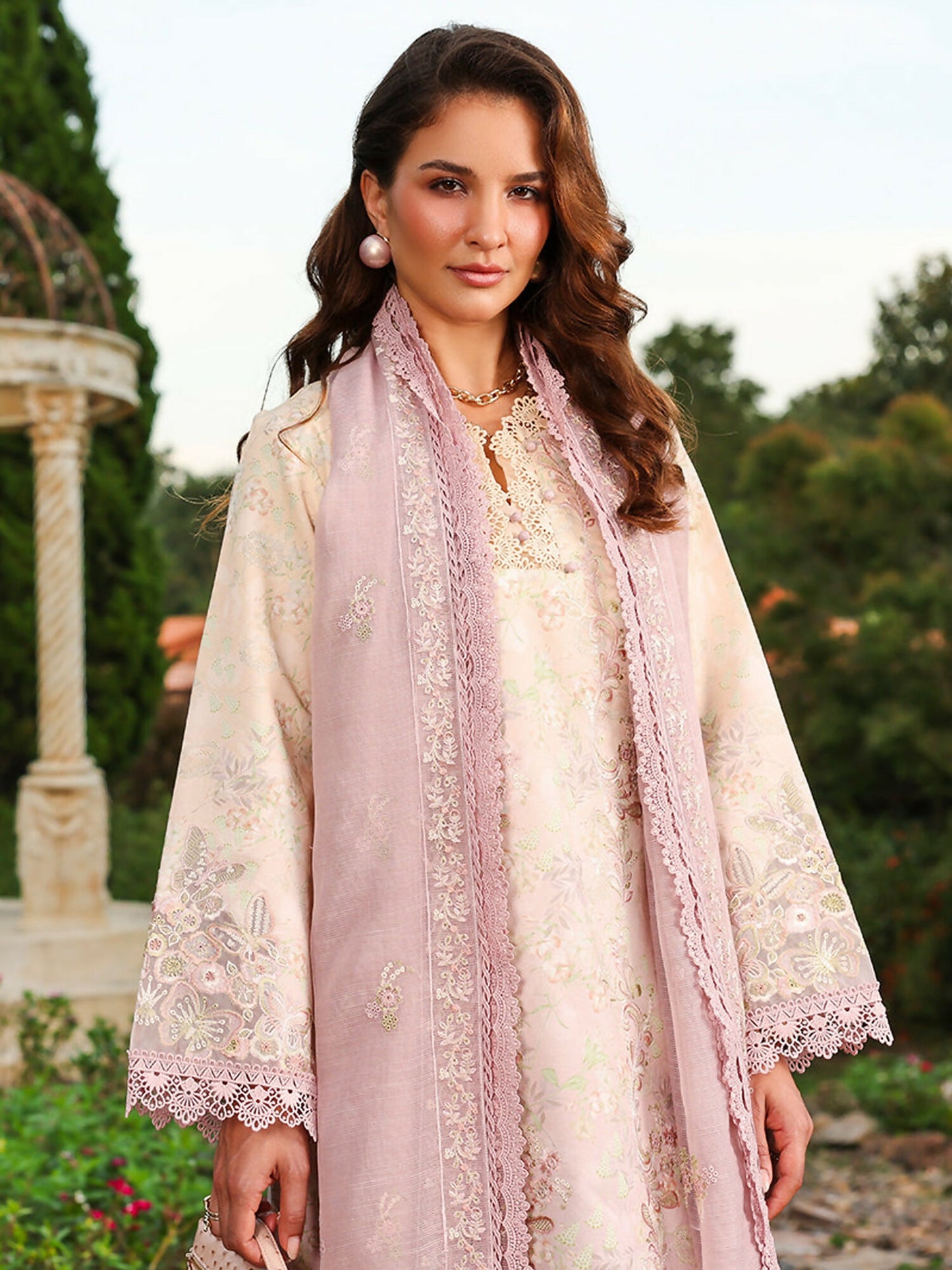 Rang Rasiya Florence Summer Edit'26 Lawn Embroidered Unstitched 3-Piece Suit-Haneen