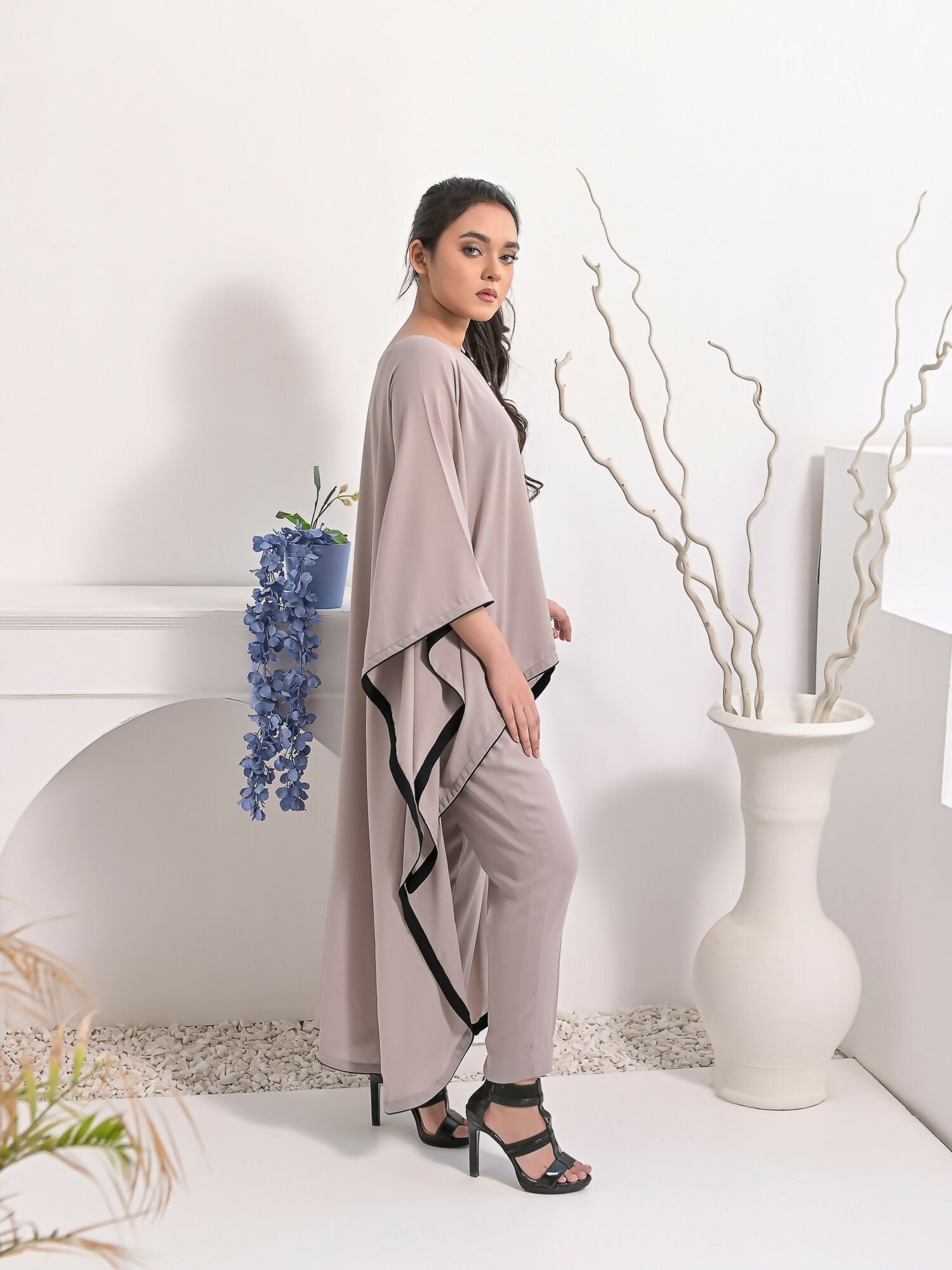 Ruby's Couture Haute & Chic Georgette Cape Set-Helen