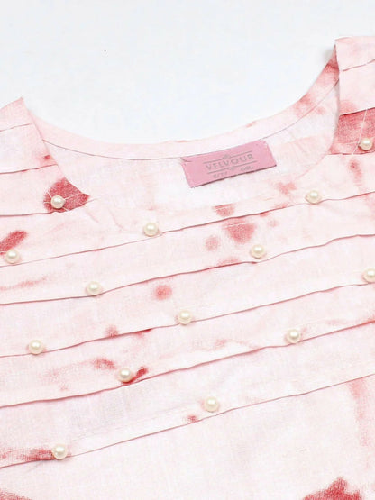 Velvour Girls Cotton Embroidered Stitched Kurti-VG54