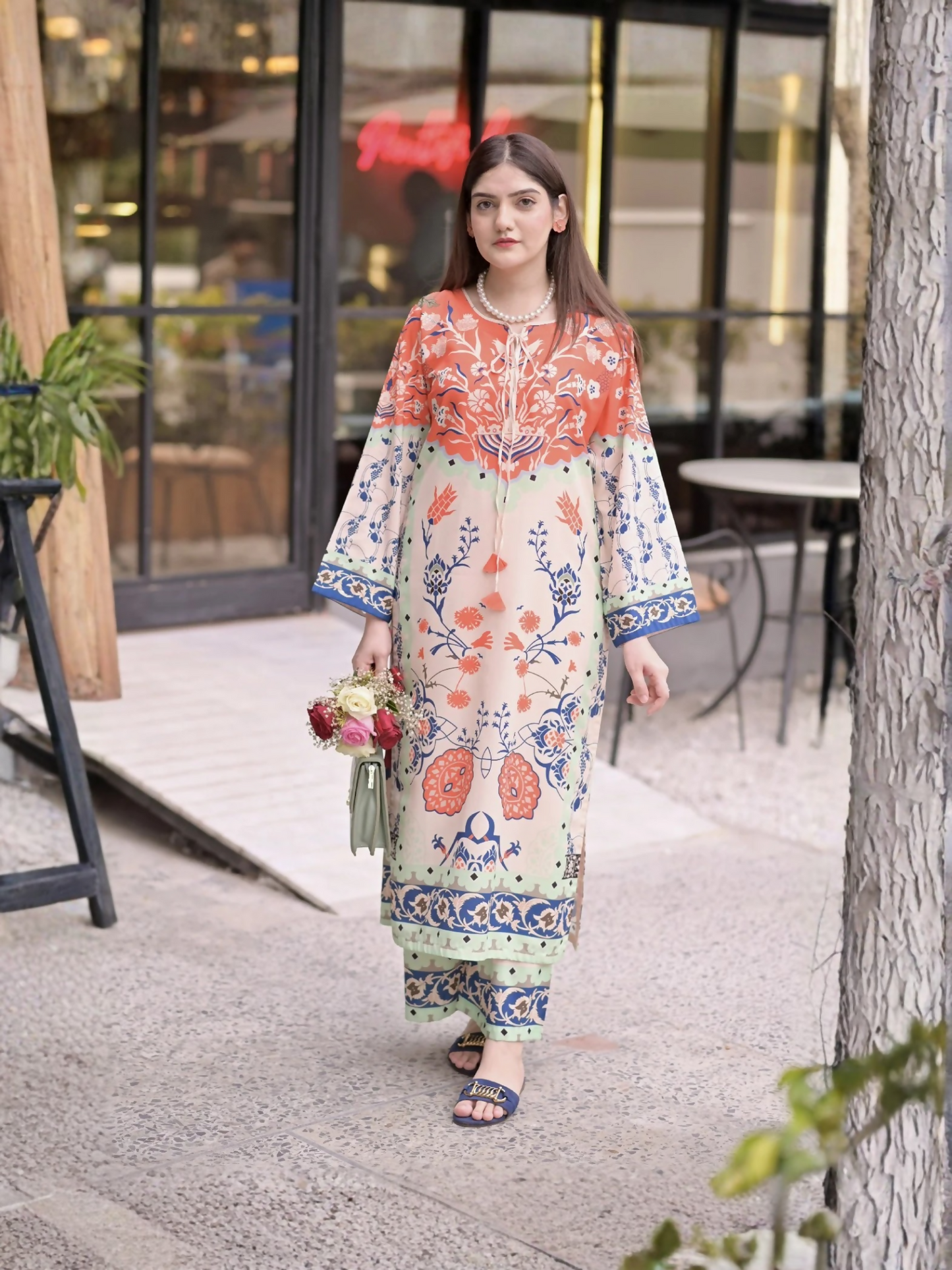 MH Cloth House Poly Lawn Printed Stitched 2-Piece Suit-Rukhsar