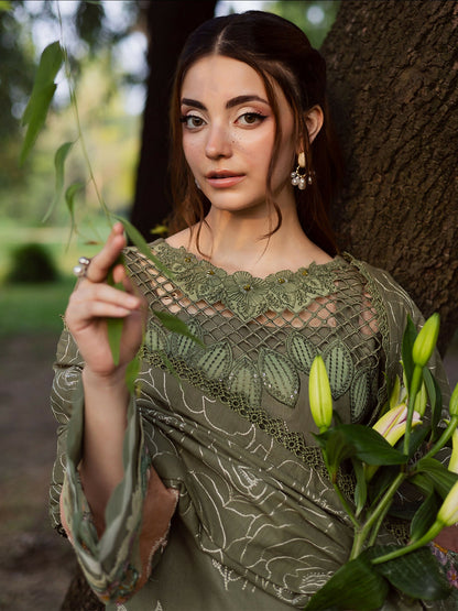 Parishay Winterwood Tales Khaddar Embroidered Unstitched 3-Piece Suit- WW - 13