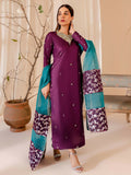 Allure By IH Raw Silk Embellished Stitched 3-Piece Suit-Twilight